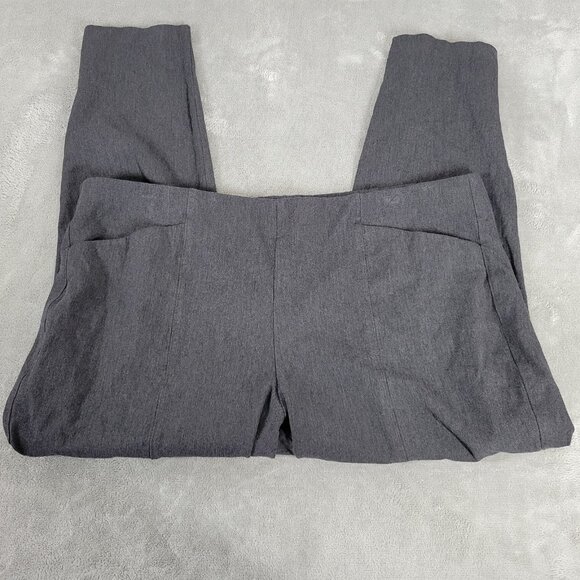 Old Navy Womens Pants 2X Plus Ankle Crop High Rise Gray Pull On Zip Hem GRA37E - Picture 1 of 10